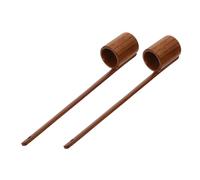CLISPEED 2 Pièces Vintage Wooden Wine Dipper Spoon Long Handle Multipurpose Oil Vinegar Measuring Ladle For Kitchen Bar