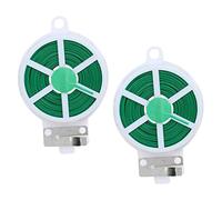 CLISPEED 2 Rouleaux Attaches de Jardin PVC et avec Coupeur Lien Fixation Plantes DIY pour Vignes et Fleurs Ficelles Résistantes et Flexibles pour Jardinage