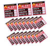CLISPEED 20 feuilles Autocollants Urgence pour Personnes et Animaux Étiquettes Décalques de Secours pour Porte et Fenêtre Outil de Sécurité Pratique pour Interventions Urgence