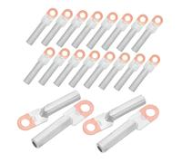 CLISPEED 20 Pièces Aluminum Battery Terminal Connectors High Conductivity Wire Lugs With Temperature Resistance For Motorcycle Automotive Wiring