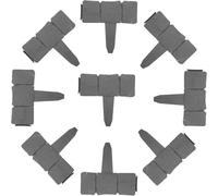 CLISPEED 20 pièces Bordure Jardin Plastique Flexible Effet Pierre Clôture Décorative Piquets Élégants Résistante Aux Intempéries pour Pelouses Allées et Jardins
