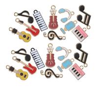 CLISPEED 20 pièces Breloques Note Musique Alliage Coloré Pendentifs pour Fabrication Bijoux DIY Accessoires Collier Bracelet Charme Musical Polyvalent pour Créateurs