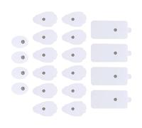 CLISPEED 20 Pièces Électrodes Autocollantes, Patchs D’électrostimulation en Non-tissé, Silicone et Hydrogel, Faible Impédance, Résistants au Dessèchement, 3 Formes pour Couleur Aléatoire