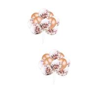 CLISPEED 20 Pièces Film en aluminium Ballon Set Meal ballons dorés unie avec des confettis