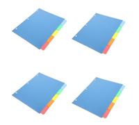 CLISPEED 20 Pièces Intercalaires pour Classeur avec Onglets Écrits Diviseurs Plastique Colorés pour Bureau École Organisation Facile des Documents