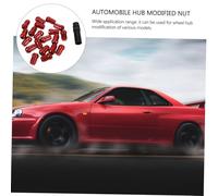 CLISPEED 20 pièces Lot de Écrous de Roue Hexagonaux Rouges Caches Écrous de Jante Robustes et Faciles à Installer pour Protection et Style Automobile