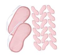 CLISPEED 20 Pièces Masque de Sommeil Jetable Soie Polyester avec Double Bande Élastique Confortable pour Dormir Occultant et Adapté Voyage et Repos