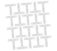 CLISPEED 20Pièces Équerres de Fixation Acier Inoxydable T de Haute Résistance pour Meubles Tables Chaises et Armoires Plaques de Réparation