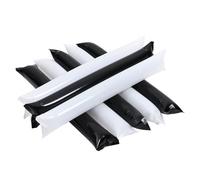 CLISPEED 24 pièces Bâtons Gonflables Longs pour Événements Sportifs et Fêtes Bâtons de Supporter pour Concerts Accessoires de Fête Blanc et Noir Épaissis