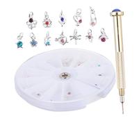 CLISPEED 24pièces Pendentifs Pour Ongles Et Perceuse Manuelle Breloques Pour Nail Art Outils De Décoration Et Strass Pour Embellir Vos Ongles
