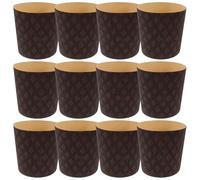 CLISPEED 25 Caissettes à Muffins en Papier Sulfurisé Ondulé 10 Cm, Résistantes la Graisse, Couleur Café, pour Cuisson de Panettone, Cupcakes et Petits Gâteaux - Moules Pâtisserie