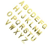 CLISPEED 26 pièces Lettres Adhésives Autocollantes pour Adresse Signalétique Alphabet Électrolytique Plaques Numéro de Porte Dorées pour Maison Boîte Aux Lettres
