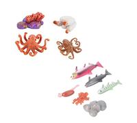 CLISPEED 2ensembles Modèle De Poisson Et Modèle du Cycle De Vie Pieuvre Et du Saumon Ornements De Croissance pour Éducation Et Décoration Intérieure