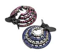 CLISPEED 2pcs Pinces à Cheveux en Plastique Bleu pour Queue de Cheval, Style Chic et Maintien Ferme, pour Occasions Spéciales et Usage Quotidien