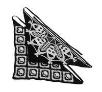 CLISPEED 2pièces Bandana Au Crochet Avec Et Toile Araignée Foulard Pour Cheveux De Femme Accessoire De Coiffure Gothique Pour Halloween