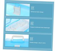 CLISPEED 2pièces Boîte De Rangement Transparente à Double Pour Outils De Manucure Et Papeterie Avec Design Portable Et Détachable Boîte Multifonction Facile à Organiser Pour Travaux