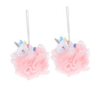 CLISPEED 2pièces Boules De Bain Licorne Éponge Exfoliante Pour Garçon Fille Accessoire De Et Amusant Pour Bain Des Tout-petits