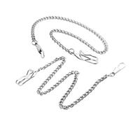 CLISPEED 2pièces Chaîne de Montre de Poche Métal Accessoire Décoratif pour Vêtements et Portefeuille Chaîne à Clip pour Montre