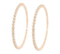 CLISPEED 2pièces Couronnes De Noël Bois Guirlande De Perles Cerceau Anneau De Couronne