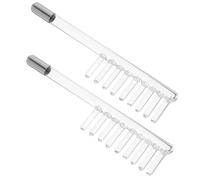 CLISPEED 2pièces De Haute Fréquence Accessoire De Thérapie Électrique Avec Tubes Verre Lot Pour Applications Faciales Et Croissance Capillaire Compatible Avec Appareils