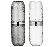 CLISPEED 2pièces Étui à Brosse à Dents Portable Transparent Pet Pour Voyage Camping Et Salle De Bain Organisateur Pratique Pour Brosse à Dents Et Produits De Soins Personnels
