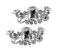 CLISPEED 2pièces Lot de Boucles de Chaussures Décoratives Cristal pour Mariage Clips de Chaussures Brillants