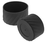 CLISPEED 2pièces Manchon Silicone pour Bouteille Antidérapant Résistant Usure Protection Base Tasse Isotherme Noir pour Gourde Randonnée