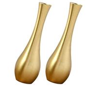 CLISPEED 2pièces Mini Vase Cuivre Petit Vase Métal pour Décoration de Table Mariage Centre de Table Fleur Élégant et Rétro Ornement de Fleurs Décoratif pour Bureau et Maison