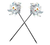 CLISPEED 2pièces Moulin à Vent à Paillettes Et Réfléchissant Lot Piquets pour Décoration Jardin Et Protection Oiseaux