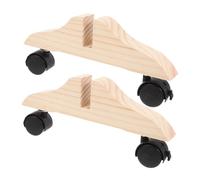CLISPEED 2pièces Supports De Séparation roulettes Base De Séparation Bois Cloisons Mobiles Supports De Pare-Vue Espace Organisation De Bureau Décoration Intérieure