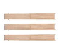 CLISPEED 3 Cadres D’Éventail Pliant en Bois Brut 23 CM 16 Baleines par Cadre Soi-Même Style Ancien pour Décoration Mariage Loisirs Créatifs et Projets Artisanaux