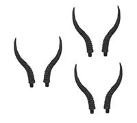 CLISPEED 3 Paires Corne Diable DIY Noir Accessoire Coiffe Festival Costume Fête Carnaval Tête Props