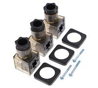 CLISPEED 3 Pièces Boîte de jonction lumineuse marron tuyau bouchon de bobine d'électrovannes boitier derivation etanche connecteur à broches connecteurs à 3 broches connecteur solénoïde