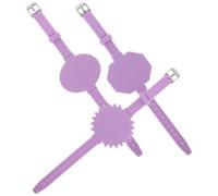 CLISPEED 3 Pièces Bracelet Mémo Portable en Silicone Réutilisable, Pourpre | Notez Tâches et Rappels, Format à Porter au Poignet, Usage Rapide en Déplacement, Marqueurs Effaçables