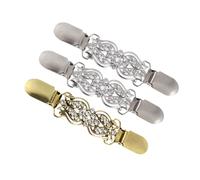 CLISPEED 3 Pièces Clips de Châle pour Écharpe et Cardigan Accessoires Élégants pour Clips Rétro Argentés