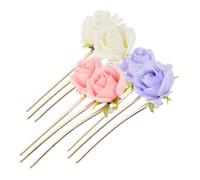 CLISPEED 3 Pièces Épingle à Cheveux Fleur de Pivoine Style Chinois Rétro Accessoires pour Chignon Tiges Décoratives Traditionnelles pour Femmes et Filles