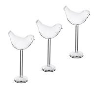 CLISPEED 3 pièces Lot de Verres à Cocktail Transparente Oiseau Verres à Vin et Spiritueux Base Stable et Design Créatif pour Bar Fête et Dîner Romantique
