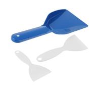 CLISPEED 3 pièces Set de Pelles à Glace Légères Plastique Recyclé pour Nettoyer Réfrigérateur et Congélateur Outils Ergonomiques Antidérapants pour Déneigement Rapide et Dégivrage