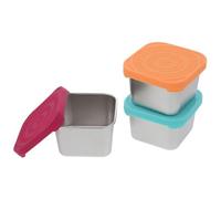 CLISPEED 3 pièces Set de Petits Contenants à Condiments Acier Inoxydable avec Couvercles Réutilisables et Légers pour Sauce et Vinaigrette Adaptés Maison Pique- et Usage Extérieur