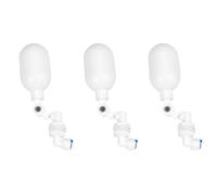 CLISPEED 3 Pièces Vanne à Flotteur à Bille Pour Aquarium Mini Vanne à Bille à Flotteur Balle Flotteur De Réservoir De Piscine Robinet à Flotteur Blanche Filtre à Eau Hydratant