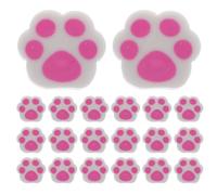 CLISPEED 30 pièces Gommes Forme Patte de Chat pour Garçon Fille Petits Élèves Gomme Blanche TPR Effaçable Légère Scolaire Bureau Cadeau