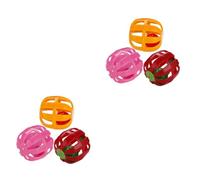 CLISPEED 30 Pièces Lot de Balles pour Chat Forme de Citrouille avec Clochettes Colorées Interactif Stimulant Mental et Physique Protège Meubles et Divertit Votre Animal