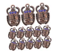 CLISPEED 30 pièces Lot de Pendentifs Scarabée Égyptien Cristal Bleu pour Bijoux DIY Breloques Uniques pour Colliers Bracelets Porte-clés Créations Personnalisées