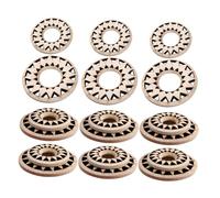 CLISPEED 30 Pièces Wooden Crystal Ball Holder Set Sphere Bases With Vintage Engraving Multifunctional Display Stand For Crystal Balls Gems Necklace Pendants And Decorative Collectibles