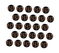 CLISPEED 300 pièces Perles Bouddhistes Noir pour Fabrication Bijoux DIY Bracelets Colliers Charms Feng Shui