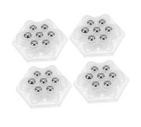 CLISPEED 32 Pièces Mini Self-adhesive Silent Casters Heavy-duty Stainless Steel Ball Bearings Swivel Wheels For Furniture Cabinets And Appliances