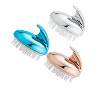 CLISPEED 3pièces Brosse de Massage Cheveux Design Convexe Coussin Air pour Shampooing Confortable Anti-pelliculaire et Apaisant Démangeaisons pour Adultes Hommes et Femmes Or Argent Bleu
