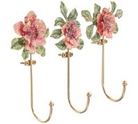 CLISPEED 3pièces Crochets Muraux Décoratifs Forme de Fleur Lot de Patères Robustes Alliage de Zinc pour Suspendre Sacs Manteaux et Serviettes Rack Mural Pratique et Élégant