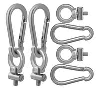 CLISPEED 4 ensembles Lot de Crochets Œil Acier Inoxydable Butées Robustes pour Rail Auvent Accessoires Camping et Caravane Montage Facile et Résistance Aux Intempéries