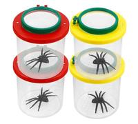 CLISPEED 4 pièces Boîte Observation Insectes avec Loupe Agrandissante Kit Éducatif pour Garçon Fille Outil Exploration Nature et Capture Insectes pour Découverte Extérieur